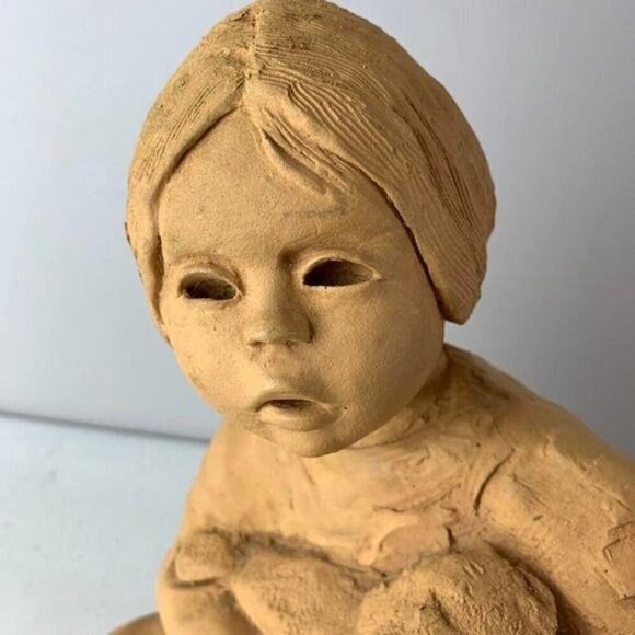 Dave Grossman Girl with Lamb Carving - Picture 5 of 8